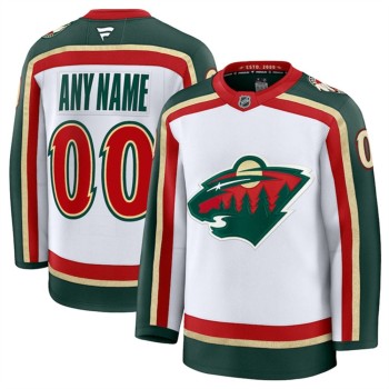 Men's Minnesota Wild Custom White 2025 25th Anniversary Hockey Premium Jersey Men's Minnesota Wild Custom White 2025 25th Anniversary Hockey Premium Jersey