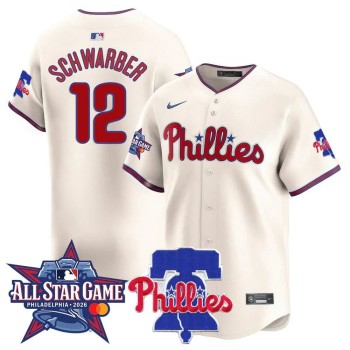 Youth Philadelphia Phillies #12 Kyle Schwarber Cream 2026 MLB All-Star Jersey Youth Philadelphia Phillies #12 Kyle Schwarber Cream 2026 MLB All-Star Jersey