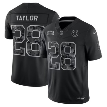 Youth Indianapolis Colts #28 Jonathan Taylor Nike Black 2026 Salute to Service Vapor F.U.S.E. Limited Jersey Youth Indianapolis Colts #28 Jonathan Taylor Nike Black 2026 Salute to Service Vapor F.U.S.E. Limited Jersey
