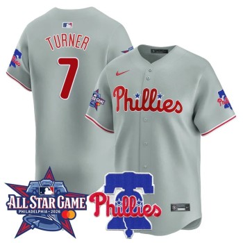 Youth Philadelphia Phillies #7 Trea Turner Gray 2026 MLB All-Star Jersey Youth Philadelphia Phillies #7 Trea Turner Gray 2026 MLB All-Star Jersey