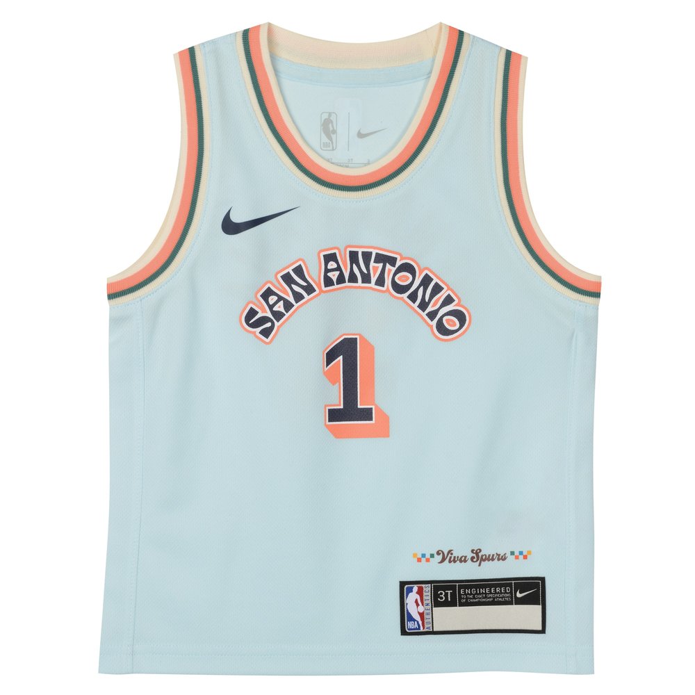 Toddler San Antonio Spurs Victor Wembanyama Light Blue 2024/25 Swingman Player Jersey - City Edition Toddler San Antonio Spurs Victor Wembanyama Light Blue 2024/25 Swingman Player Jersey - City Edition