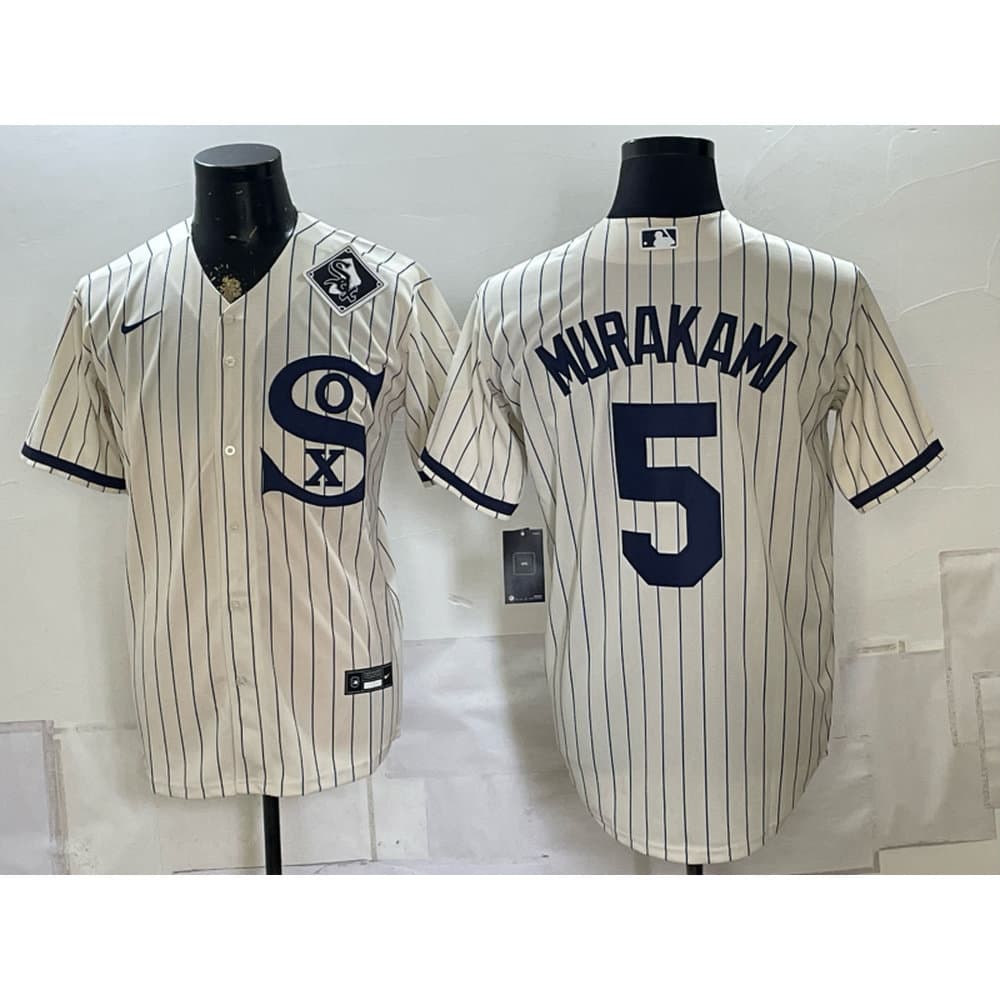 Men's Chicago White Sox #5 Munetaka Murakami White Stitched Baseball Jersey Men's Chicago White Sox #5 Munetaka Murakami White Stitched Baseball Jersey