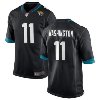 Men's Jacksonville Jaguars #11 Parker Washington Black Team Game Jersey Men's Jacksonville Jaguars #11 Parker Washington Black Team Game Jersey