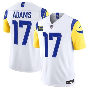 Men's Los Angeles Rams #17 Davante Adams White 2026 4-Star C Patch Vapor F.U.S.E. Limited Jersey Men's Los Angeles Rams #17 Davante Adams White 2026 4-Star C Patch Vapor F.U.S.E. Limited Jersey