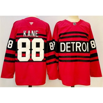 Men's Detroit Red Wings #88 Patrick Kane Red 2024-25 Reverse Retro Stitched Premium Jersey Men's Detroit Red Wings #88 Patrick Kane Red 2024-25 Reverse Retro Stitched Premium Jersey