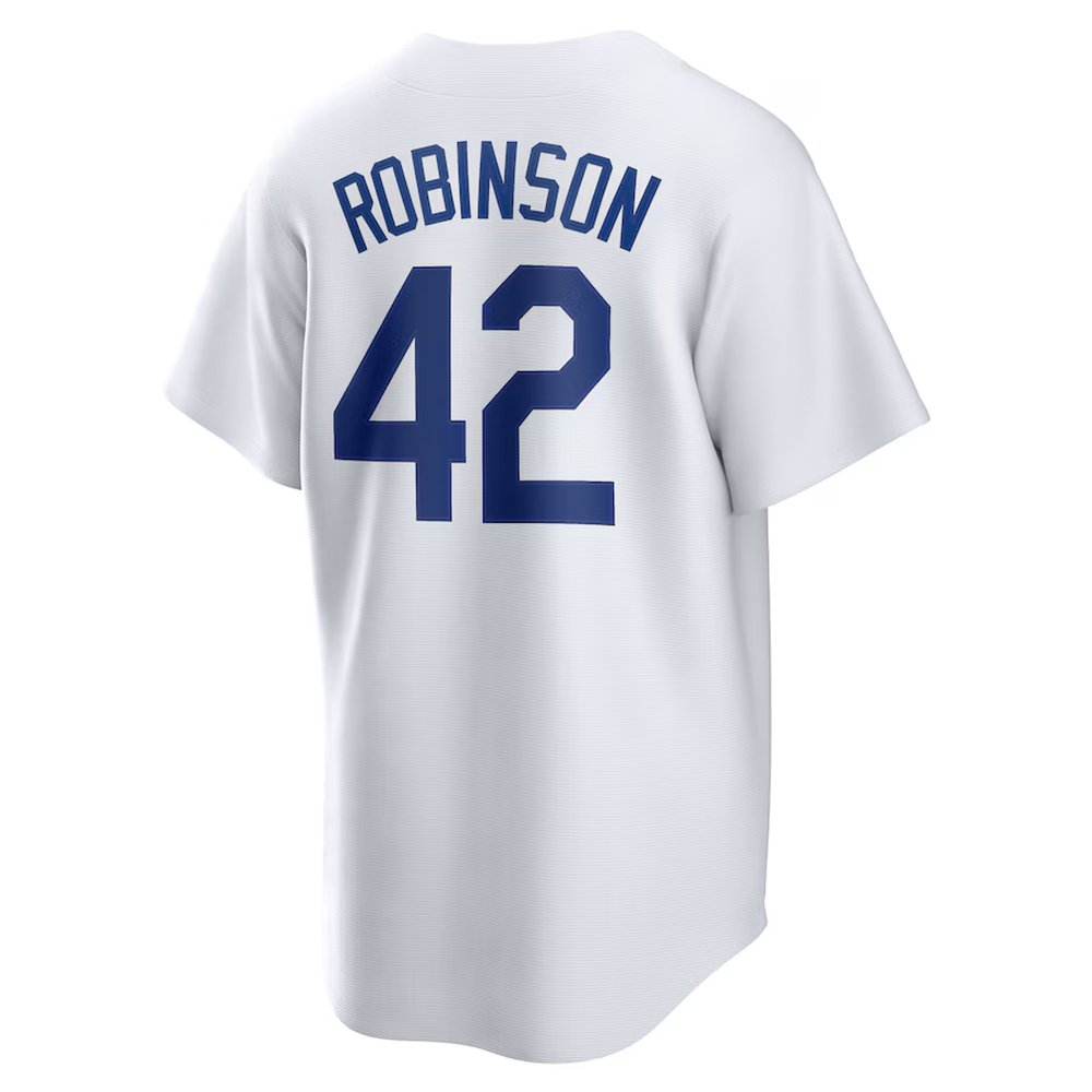 Men's Brooklyn Dodgers #42 Jackie Robinson Nike White Home Cooperstown Collection Player Jersey Men's Brooklyn Dodgers #42 Jackie Robinson Nike White Home Cooperstown Collection Player Jersey