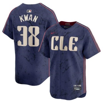 Youth Cleveland Guardians #38 Steven Kwan Navy 2024 City Connect Limited Stitched Baseball Jersey Youth Cleveland Guardians #38 Steven Kwan Navy 2024 City Connect Limited Stitched Baseball Jersey