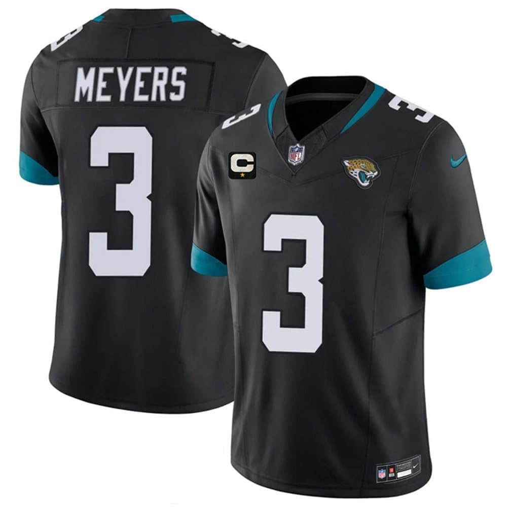 Men's Jacksonville Jaguars #3 Jakobi Meyers Black 2026 1-Star C Patch Vapor F.U.S.E. Limited Jersey Men's Jacksonville Jaguars #3 Jakobi Meyers Black 2026 1-Star C Patch Vapor F.U.S.E. Limited Jersey