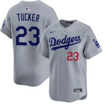 Men's Los Angeles Dodgers #23 Kyle Tucker Gray Home Stadium Jersey Men's Los Angeles Dodgers #23 Kyle Tucker Gray Home Stadium Jersey