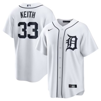 Men's Detroit Tigers #33 Colt Keith Nike White Home Replica Jersey Men's Detroit Tigers #33 Colt Keith Nike White Home Replica Jersey