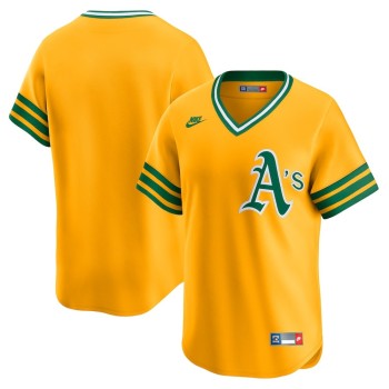 Men's Oakland Athletics Gold Cooperstown Collection Limited Jersey