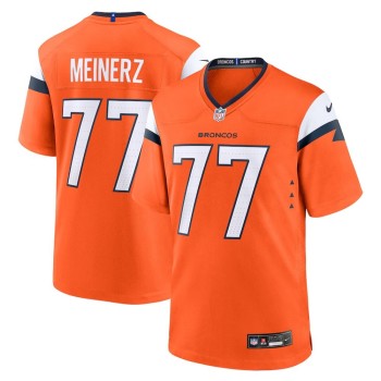 Men's Denver Broncos #77 Quinn Meinerz Orange Team Game Jersey Men's Denver Broncos #77 Quinn Meinerz Orange Team Game Jersey