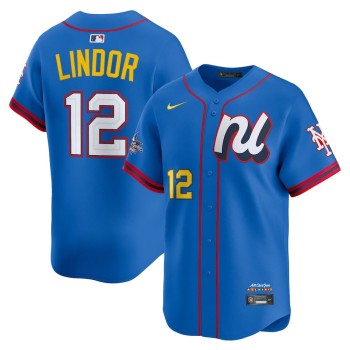 Youth National League #12 Francisco Lindor Nike Blue 2025 All-Star Edition Limited Player Jersey