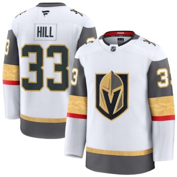 Men's Vegas Golden Knights #33 Adin Hill White Away Premium Jersey