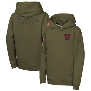 Youth Tampa Bay Buccaneers Olive 2025 Salute to Service Club Fleece Hoodie Youth Tampa Bay Buccaneers Olive 2025 Salute to Service Club Fleece Hoodie