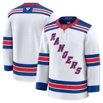 Men's New York Rangers White Away Premium Jersey Men's New York Rangers White Away Premium Jersey