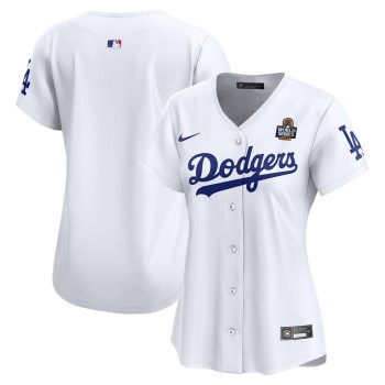Women's Los Angeles Dodgers White 2024 World Series Home Limited Jersey Women's Los Angeles Dodgers White 2024 World Series Home Limited Jersey