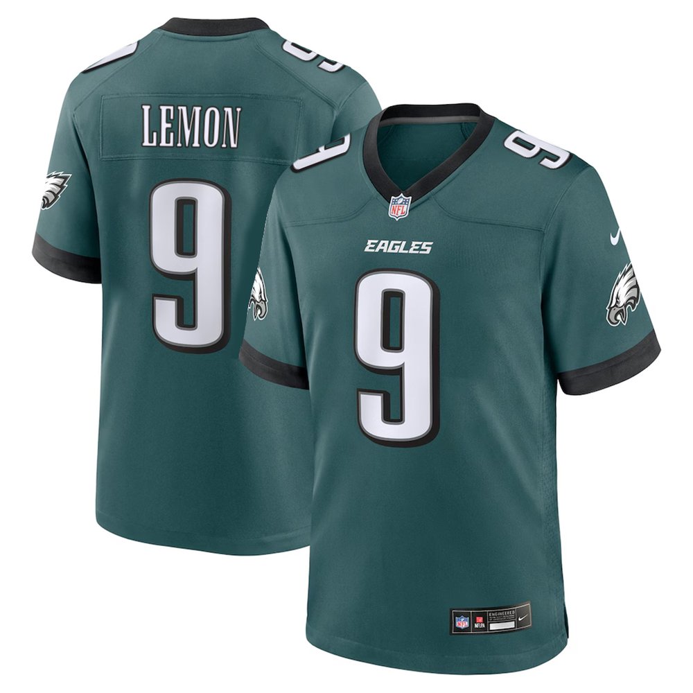 Men's Philadelphia Eagles #9 Makai Lemon Green 2026 NFL Draft Game Jersey Men's Philadelphia Eagles #9 Makai Lemon Green 2026 NFL Draft Game Jersey