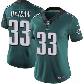 Women's Philadelphia Eagles #33 Cooper DeJean Green 2024 Draft Vapor Untouchable Limited Stitched Football Jersey(Run Small) Women's Philadelphia Eagles #33 Cooper DeJean Green 2024 Draft Vapor Untouchable Limited Stitched Football Jersey(Run Small)