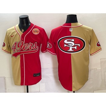 Youth San Francisco 49ers Red Split Cool Base Stitched Baseball Jersey Youth San Francisco 49ers Red Split Cool Base Stitched Baseball Jersey