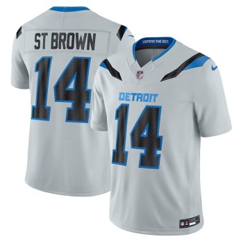 Men's Detroit Lions #14 Amon-Ra St. Brown Grey 2026 Rivalries Collection Vapor F.U.S.E. Limited Jersey Men's Detroit Lions #14 Amon-Ra St. Brown Grey 2026 Rivalries Collection Vapor F.U.S.E. Limited Jersey