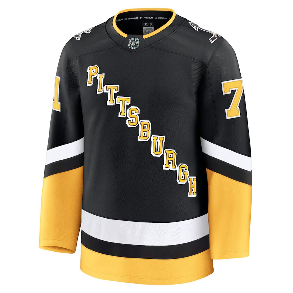 Men's Pittsburgh Penguins #71 Evgeni Malkin Black Alternate Premium Jersey Men's Pittsburgh Penguins #71 Evgeni Malkin Black Alternate Premium Jersey
