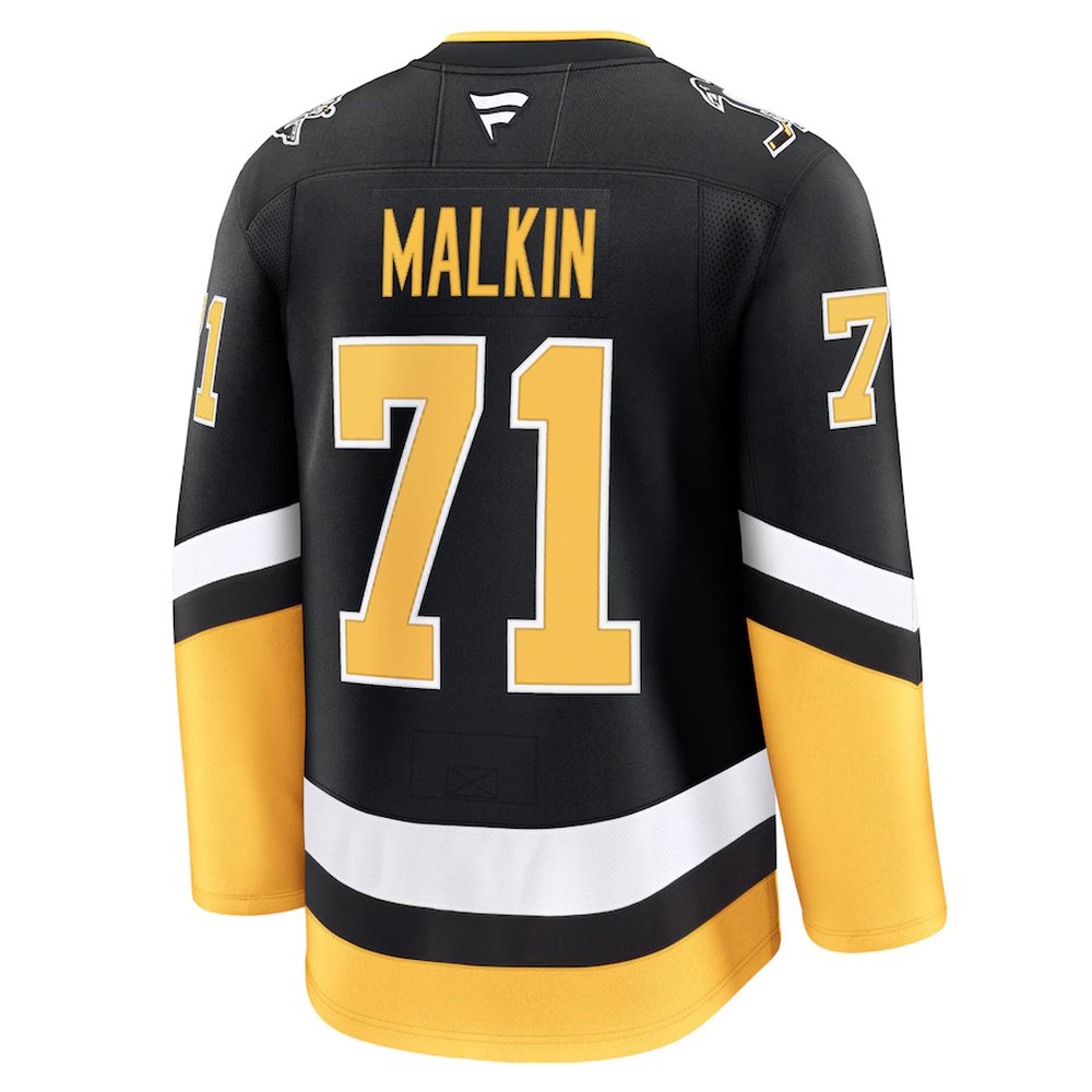 Men's Pittsburgh Penguins #71 Evgeni Malkin Black Alternate Premium Jersey Men's Pittsburgh Penguins #71 Evgeni Malkin Black Alternate Premium Jersey