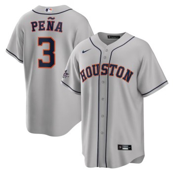 Youth Houston Astros #3 Jeremy Pena Nike Gray 2025 MLB All-Star Game Road Replica Player Jersey