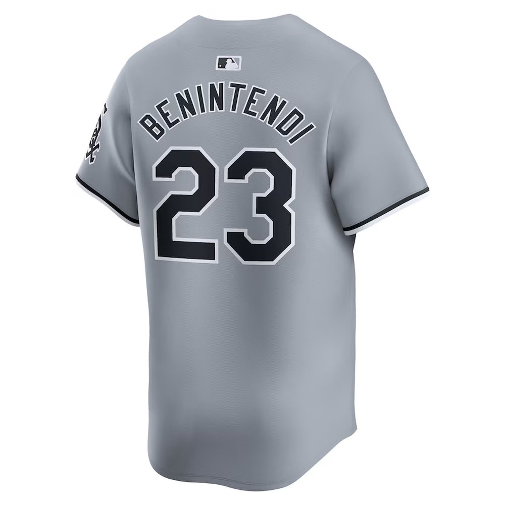 Men's Chicago White Sox #23 Andrew Benintendi Nike Gray Road Limited Player Jersey Men's Chicago White Sox #23 Andrew Benintendi Nike Gray Road Limited Player Jersey