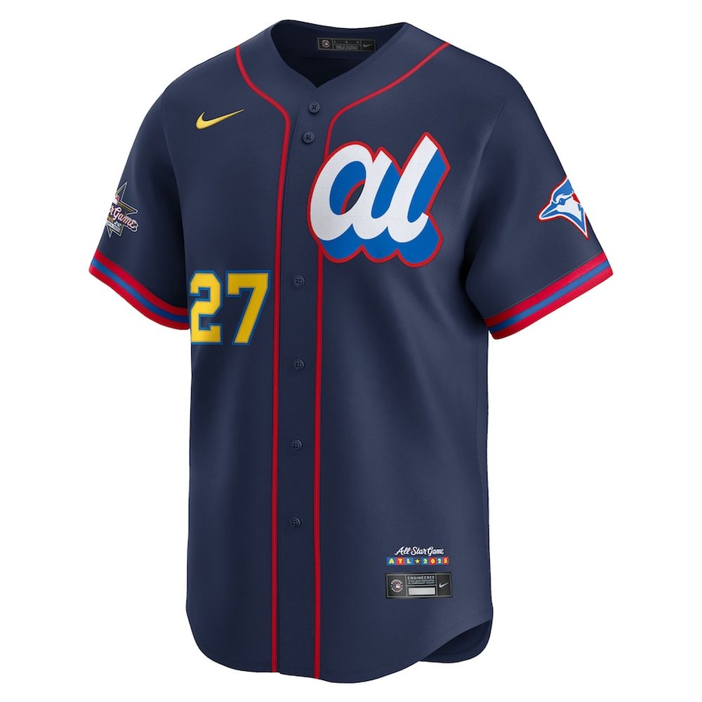 Youth American League #27 Vladimir Guerrero Jr. Nike Navy 2025 All-Star Edition Limited Player Jersey
