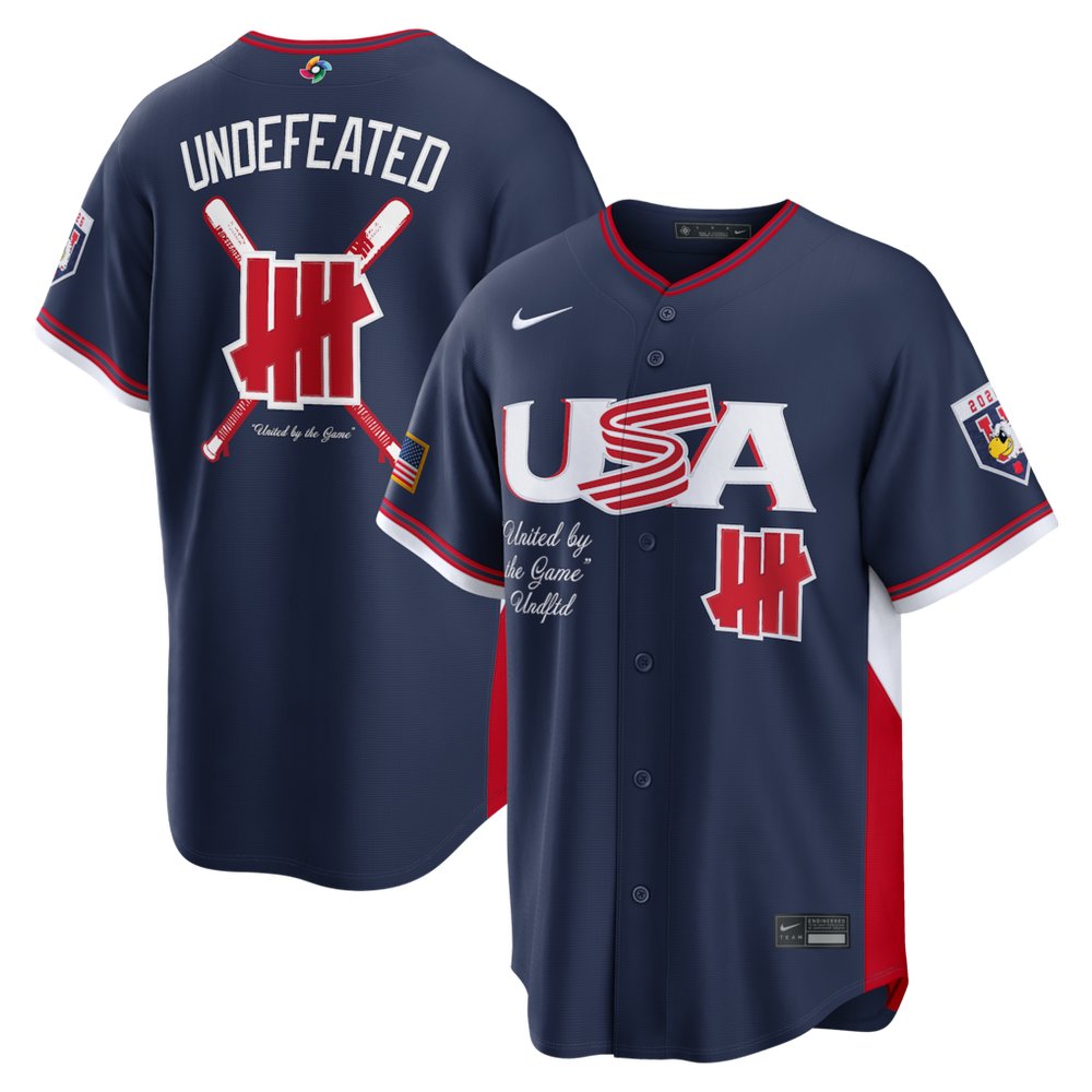 Men's USA Baseball Nike x Undefeated Navy 2026 World Baseball Classic Stadium Jersey Men's USA Baseball Nike x Undefeated Navy 2026 World Baseball Classic Stadium Jersey