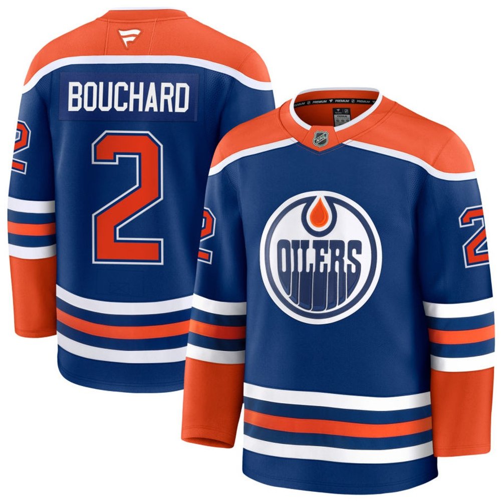 Youth Edmonton Oilers #2 Evan Bouchard Royal Home Jersey