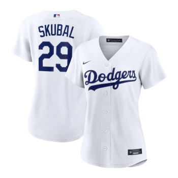 Women's Los Angeles Dodgers #29 Tarik Skubal Nike White Home Replica Jersey Women's Los Angeles Dodgers #29 Tarik Skubal Nike White Home Replica Jersey