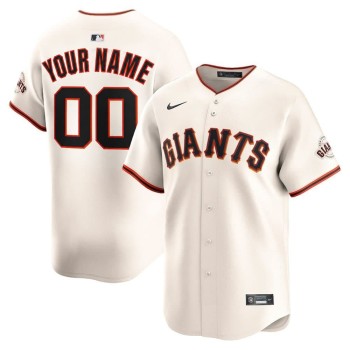 Men's San Francisco Giants Cream Home Limited Custom Jersey Men's San Francisco Giants Cream Home Limited Custom Jersey