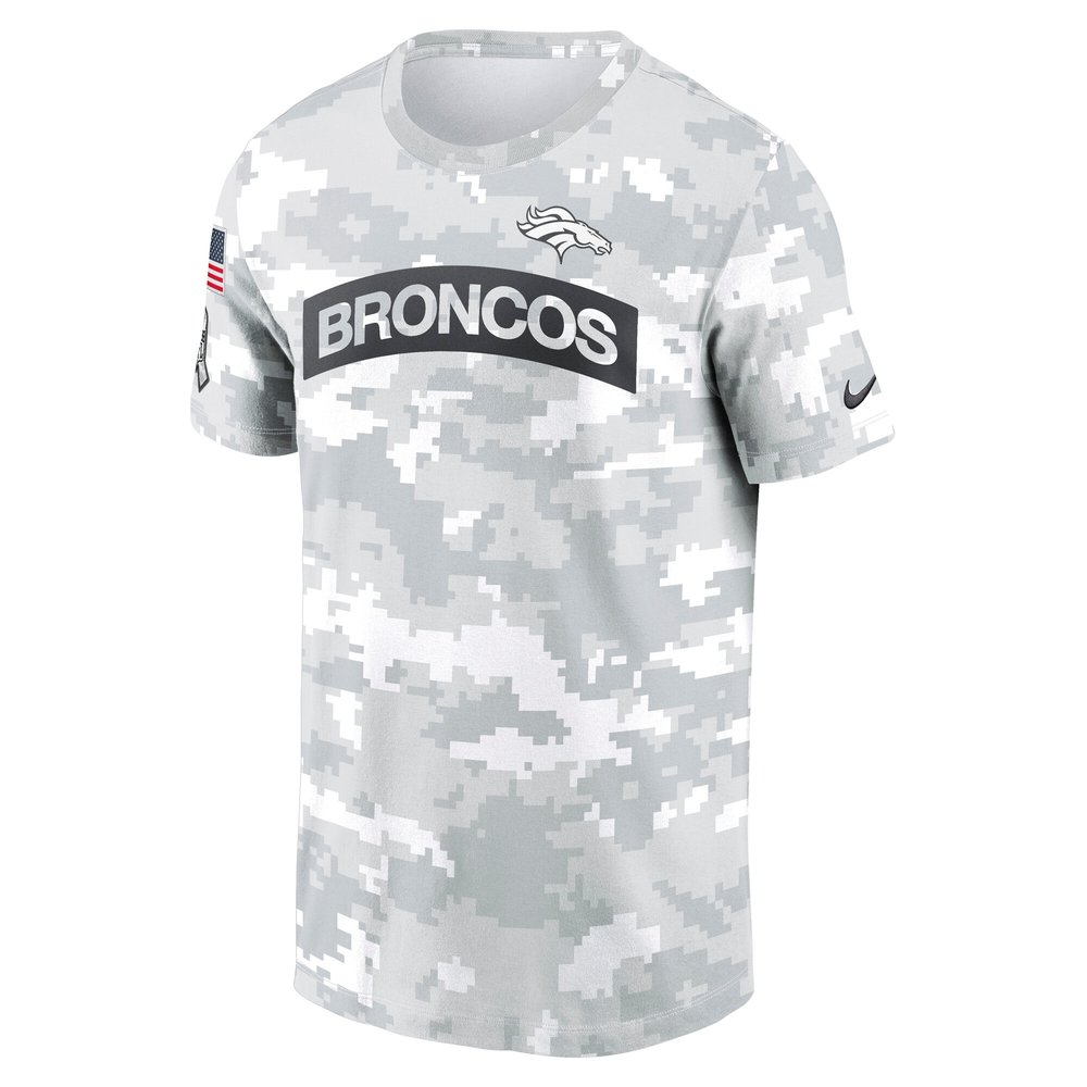 Men's Denver Broncos Arctic Camo 2024 Salute To Service Performance T-Shirt