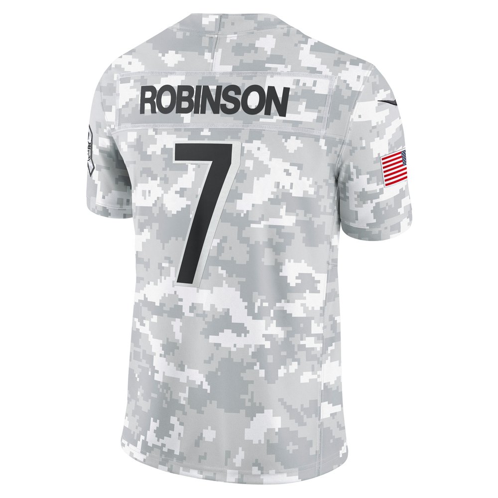 Men's Atlanta Falcons Bijan Robinson Arctic Camo 2024 Salute to Service Limited Jersey
