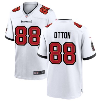 Men's Tampa Bay Buccaneers #88 Cade Otton White Game Jersey