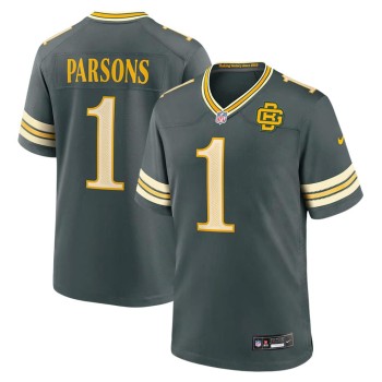 Men's Green Bay Packers #1 Micah Parsons Green 2026 Rivalries Collection Game Jersey Men's Green Bay Packers #1 Micah Parsons Green 2026 Rivalries Collection Game Jersey