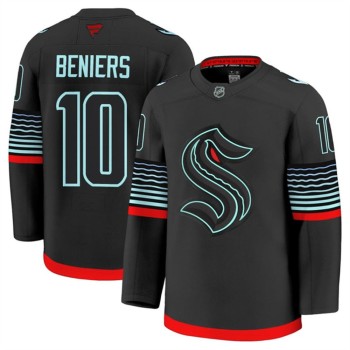 Youth Seattle Kraken #10 Matty Beniers Black Alternate Stitched Hockey Jersey
