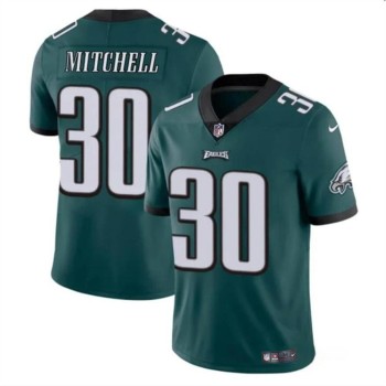 Men's Philadelphia Eagles #30 Quinyon Mitchell Green 2024 Draft Vapor Untouchable Limited Stitched Football Jersey Men's Philadelphia Eagles #30 Quinyon Mitchell Green 2024 Draft Vapor Untouchable Limited Stitched Football Jersey