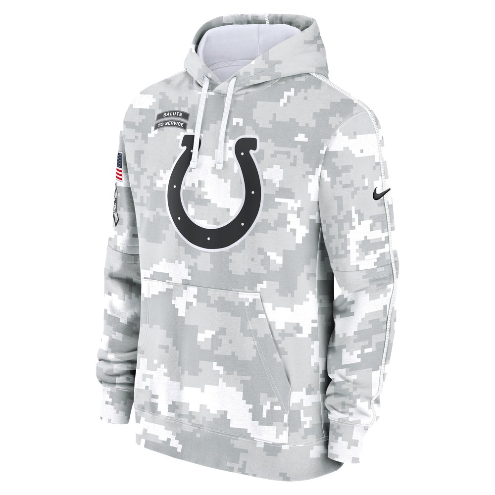 Men's Indianapolis Colts Arctic Camo 2024 Salute to Service Club Fleece Pullover Hoodie