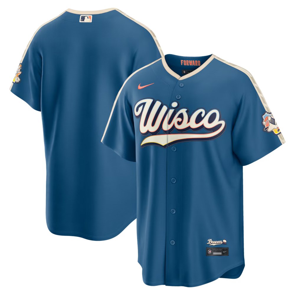 Youth Milwaukee Brewers Nike Mineral Blue 2026 City Connect Stadium Jersey Youth Milwaukee Brewers Nike Mineral Blue 2026 City Connect Stadium Jersey