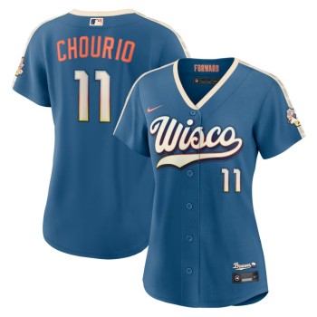 Women's Milwaukee Brewers #11 Jackson Chourio Nike Mineral Blue 2026 City Connect Stadium Jersey Women's Milwaukee Brewers #11 Jackson Chourio Nike Mineral Blue 2026 City Connect Stadium Jersey