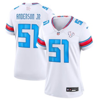 Women's Houston Texans #51 Will Anderson Jr. White 2026 Rivalries Collection Game Jersey Women's Houston Texans #51 Will Anderson Jr. White 2026 Rivalries Collection Game Jersey