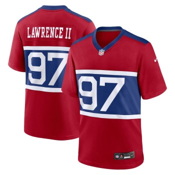 Men's New York Giants Dexter Lawrence II Century Red Alternate Player Game Jersey Men's New York Giants Dexter Lawrence II Century Red Alternate Player Game Jersey