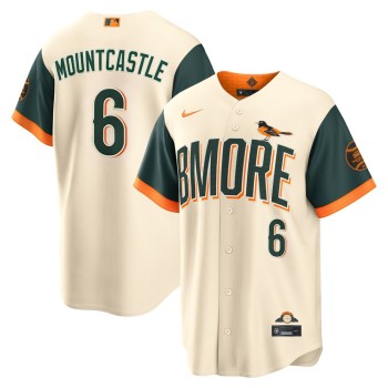 Men's Baltimore Orioles #6 Ryan Mountcastle Nike Natural 2026 City Connect Stadium Jersey Men's Baltimore Orioles #6 Ryan Mountcastle Nike Natural 2026 City Connect Stadium Jersey