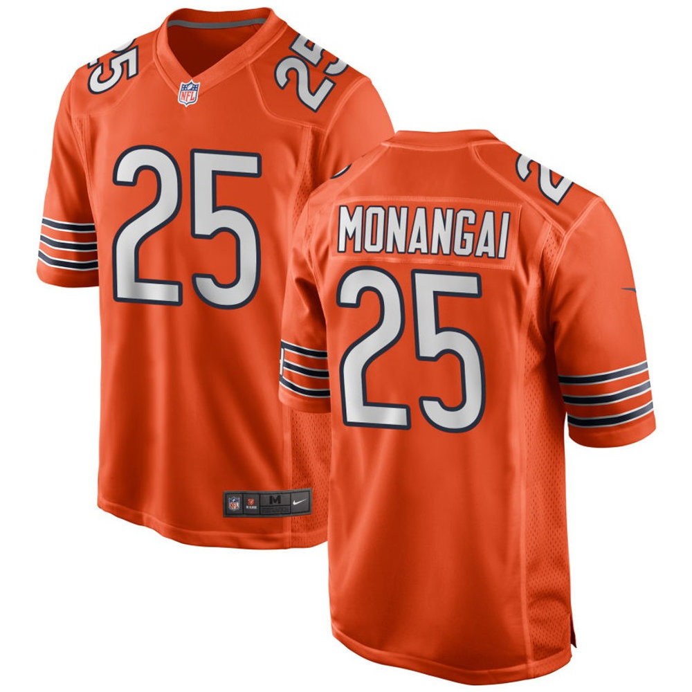 Men's Chicago Bears #25 Kyle Monangai Nike Orange Alternate Game Jersey