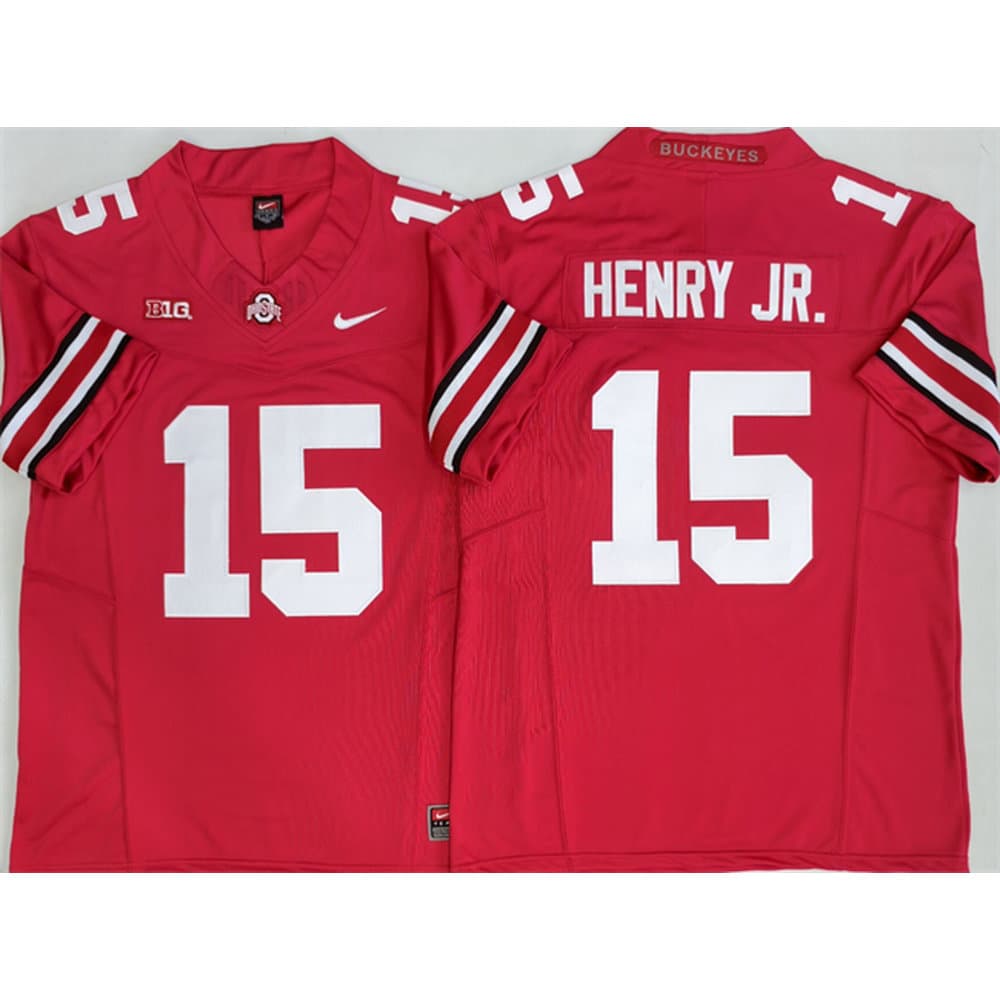 Men's Ohio State Buckeyes #15 Chris Henry Jr Red 2025 Vapor F.U.S.E. Limited Jersey