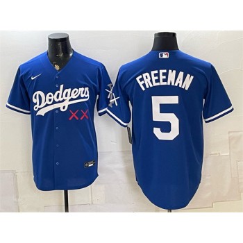 Men's Los Angeles Dodgers x KAWS #5 Freddie Freeman Royal Vapor Premier Limited Baseball Jersey Men's Los Angeles Dodgers x KAWS #5 Freddie Freeman Royal Vapor Premier Limited Baseball Jersey