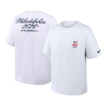 Men's 2026 MLB All-Star Game Nike White Max90 Pocket T-Shirt Men's 2026 MLB All-Star Game Nike White Max90 Pocket T-Shirt